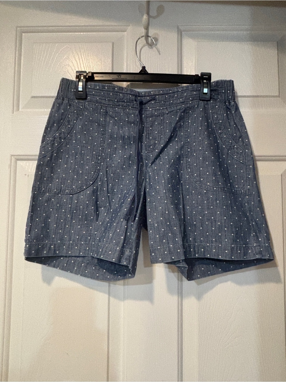 Talbots Blue Dot-Print Flat Front Men's Shorts